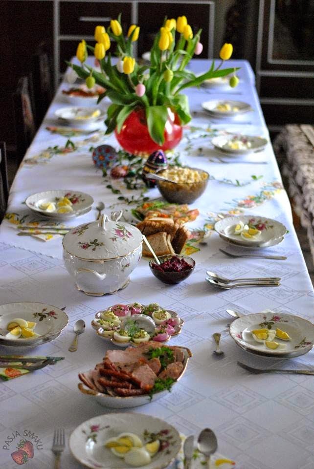dekoracja stołu na Wielkanoc